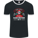 Santa My Older Brother Funny Christmas Xmas Mens Ringer T-Shirt FotL Black/White