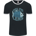 Photography Funny Fisheye Lens Photographer Mens Ringer T-Shirt FotL Black/White