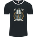 Viking Dream Ship Mens Ringer T-Shirt FotL Black/White