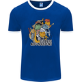 Dungeons & Lizards Role Play Games RPG Mens Ringer T-Shirt FotL Royal Blue/White