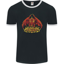 Savage Attack Fantasy Dragon Mens Ringer T-Shirt FotL Black/White