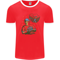 A Baseball Player Mens Ringer T-Shirt Red/White