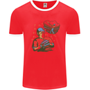 A Baseball Player Mens Ringer T-Shirt Red/White