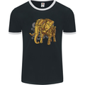 A Steampunk Elephant Mens Ringer T-Shirt FotL Black/White