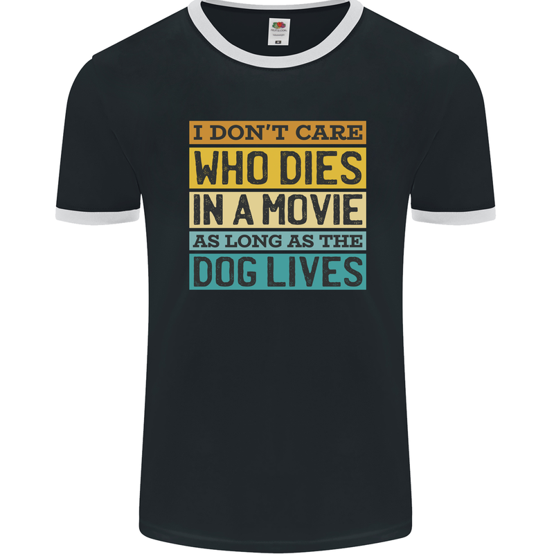 As Long as the Dog Lives Funny Movie Mens Ringer T-Shirt FotL Black/White