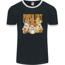 Pumpkin Spice Gnomes Halloween Mens Ringer T-Shirt FotL Black/White