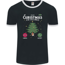 Christmas Is Calling Funny Xmas Phone Mens Ringer T-Shirt FotL Black/White