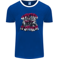 ATV Quad Biking Adrenaline Biker Off Road Mens Ringer T-Shirt FotL Royal Blue/White