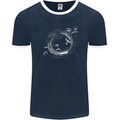 A Ring of Birds Birdwatching Birdwatcher Birding Mens Ringer T-Shirt FotL Navy Blue/White