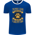 The More I Like My Dog Funny Mens Ringer T-Shirt Royal Blue/White