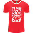 Football Game Day England Ireland Scotland Wales Mens Ringer T-Shirt FotL Red/White