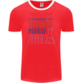 A Moment of Science Please Funny Chemistry Mens Ringer T-Shirt FotL Red/White