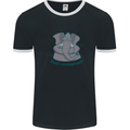 Irrelephant Funny Elephant Mens Ringer T-Shirt FotL Black/White