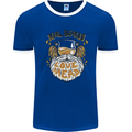 Real Beards Love Mead Funny Beer Alcohol Mens Ringer T-Shirt Royal Blue/White