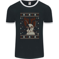 A Funny Christmas Pug Mens Ringer T-Shirt FotL Black/White