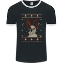 A Funny Christmas Pug Mens Ringer T-Shirt FotL Black/White