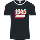 Retro 78th Birthday Original 1945 Mens Ringer T-Shirt FotL Black/White