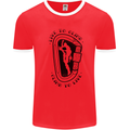 Rock Climbing Live to Climb  Climber Mens Ringer T-Shirt Red/White