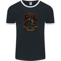 Custom Bike Chopper Biker Motorcycle Mens Ringer T-Shirt FotL Black/White