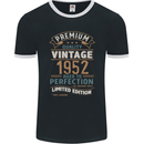 Premium Vintage 71st Birthday 1952 Mens Ringer T-Shirt FotL Black/White