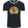 Retriever Dad Funny Fathers Day Dog Mens Ringer T-Shirt FotL Black/White