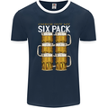 Check Out My Beer Six Pack Funny Alcohol Mens Ringer T-Shirt FotL Navy Blue/White