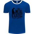 Can I Metal Detect Funny Detector Detecting Mens Ringer T-Shirt Royal Blue/White