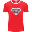 Koala Bear Head Mens Ringer T-Shirt FotL Red/White