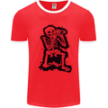 A Skeleton Photographer Photography Mens Ringer T-Shirt Red/White