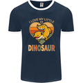 I Love My Little Dragon Bearded Dragon Mens Ringer T-Shirt FotL Navy Blue/White