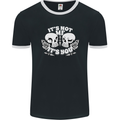 Anti Valentines Singles Day Skull Its Not Me Mens Ringer T-Shirt FotL Black/White