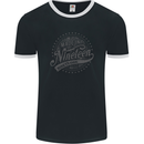 Distressed 32nd Birthday Made In 1991 Mens Ringer T-Shirt FotL Black/White
