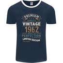 Premium Vintage 61st Birthday 1962 Mens Ringer T-Shirt FotL Navy Blue/White