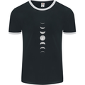 Moon Phases Supermoon Eclipse Full Moon Mens Ringer T-Shirt FotL Black/White