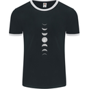 Moon Phases Supermoon Eclipse Full Moon Mens Ringer T-Shirt FotL Black/White