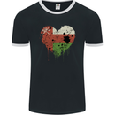Love Oman Flag Omani Day Football Mens Ringer T-Shirt FotL Black/White