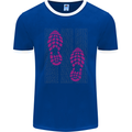 Rise & Run Running Cross Country Marathon Runner Mens Ringer T-Shirt FotL Royal Blue/White