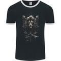 An Artistic Lion And Grizzly Bear Cub Mens Ringer T-Shirt FotL Black/White