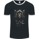 An Artistic Lion And Grizzly Bear Cub Mens Ringer T-Shirt FotL Black/White