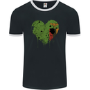 Love Flag Zambia Zambian Football Mens Ringer T-Shirt FotL Black/White