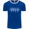 Schrodingers Cat Dead Alive Mens Ringer T-Shirt FotL Royal Blue/White