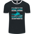 Smart People Hobbie Funny Scuba Diving Diver Mens Ringer T-Shirt FotL Black/White