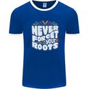 Never Forget Your Roots African Black Lives Matter Mens Ringer T-Shirt Royal Blue/White