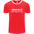 Horse Riding Evolution Equestrian Mens Ringer T-Shirt FotL Red/White