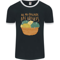 Friends Hookers Funny Crochet Knitting Mens Ringer T-Shirt FotL Black/White