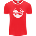 Coexist World Peace Love Religion Hippy Anti War Mens Ringer T-Shirt FotL Red/White