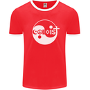Coexist World Peace Love Religion Hippy Anti War Mens Ringer T-Shirt FotL Red/White