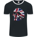 Union Jack Skull Mens Ringer T-Shirt FotL Black/White