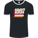 Retro 26th Birthday Original 1997 Mens Ringer T-Shirt FotL Black/White