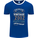 Premium Vintage 21st Birthday 2002 Mens Ringer T-Shirt FotL Royal Blue/White